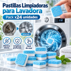Pastillas Limpiadoras para Lavadora Efervescentes – Pack 24 Unidades (2 Cajas)