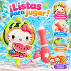 Mochila lanza agua infantil con pistola, diseños kawaii